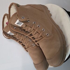 Palladium Unisex Brown Canvas Lace-Up Boots 11M 12.5W